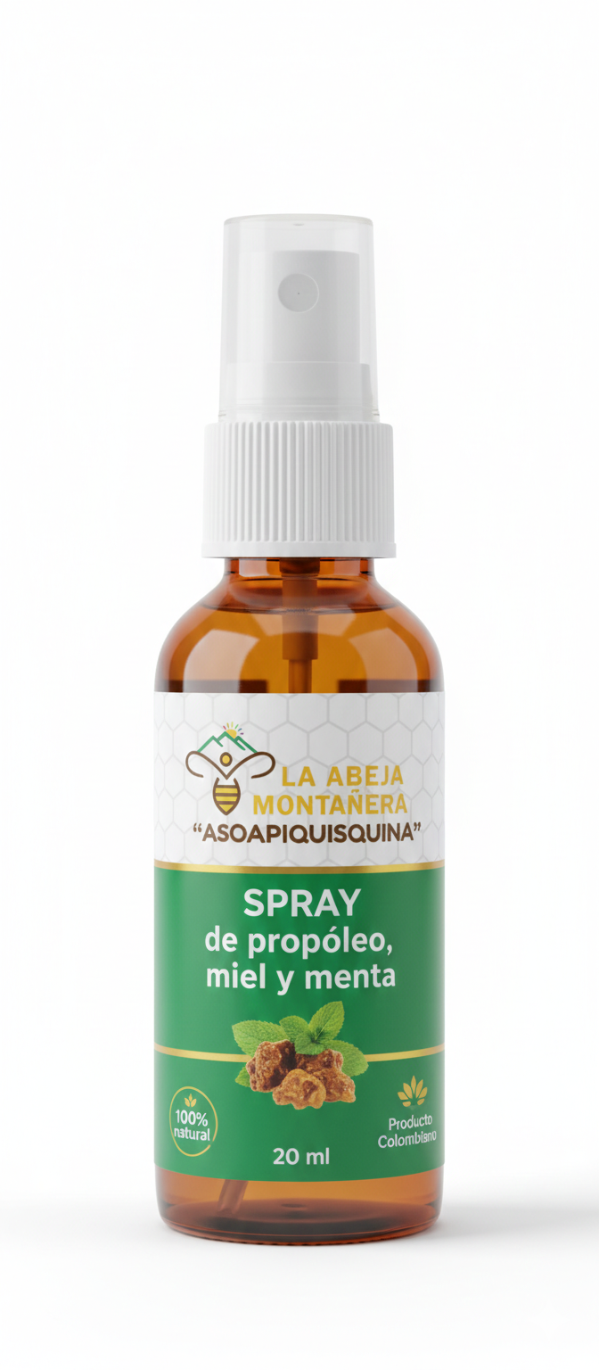 Spray de propóleo, miel y menta 20 ml